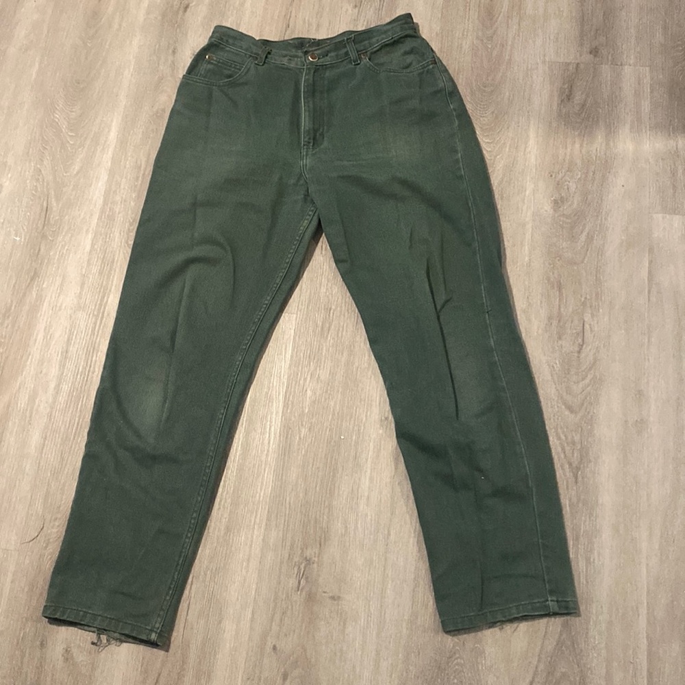 High Sierra, green jeans. Size unknown. Fits small/medium